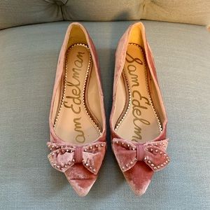 Sam Edelman Velvet Bow Flats